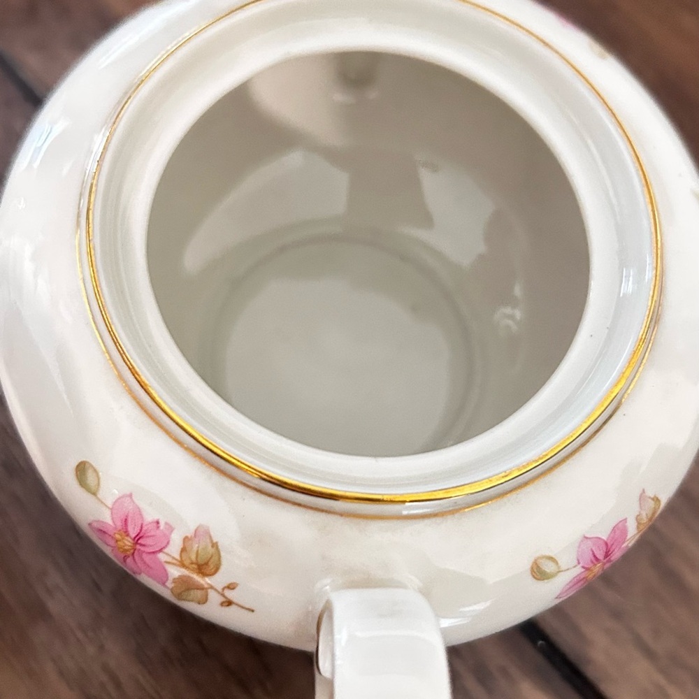 Franconia Krautheim selb Bavaria  set of Cream and Sugar with Pink Floral - Picture 5 of 11